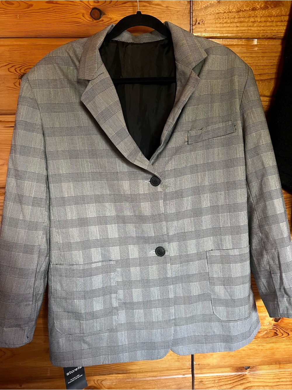 Gray Check Men’s Blazer - Classic Tailored Jacket